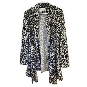 French Laundry Women's Cheetah Print Cardigan Sweater M Medium NWT